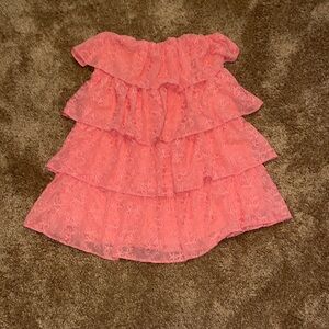 Floral strapless dress